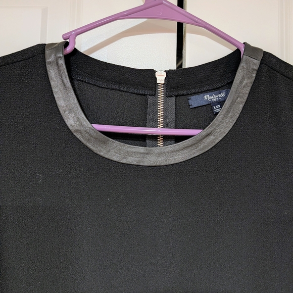 Madewell Black Short Sleeve Mini Dress - Picture 2 of 3